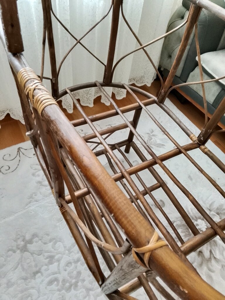 Vintage bambu beşik - 5