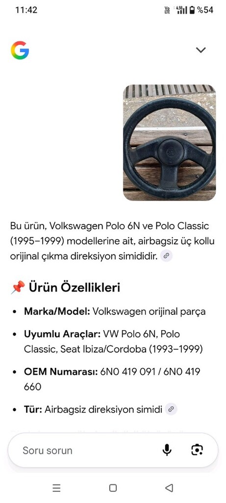 VOLKSWAGEN POLO 6N DİREKSİYON - 5