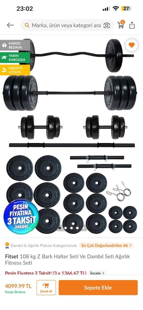 Sıfır Tertemiz Ayarlanabilir Ağırlık Sehpası ve Ağırlık Seti 108 Kg - 4