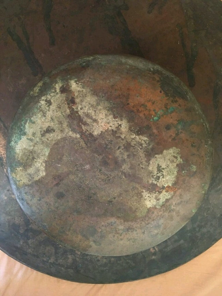 Antika bakır sini , tepsi , bakraçlar - 2