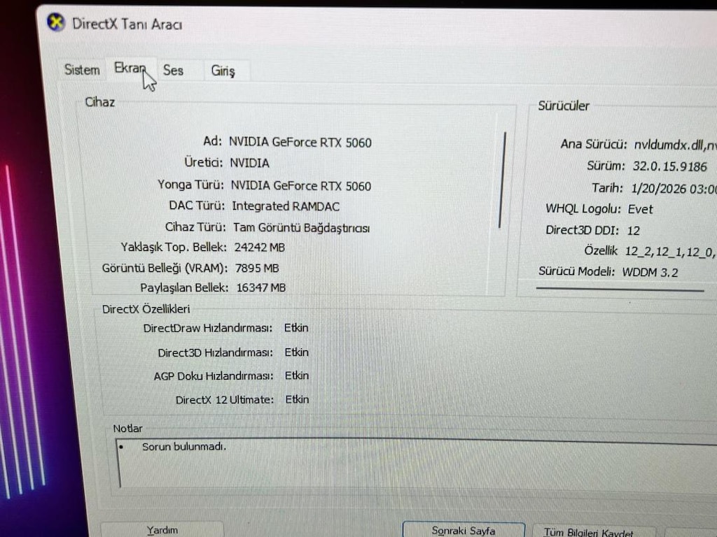 OYUNCU BİLGİSAYAR RTX5060 RYZEN 7 5700X 32 GB RAM - 7