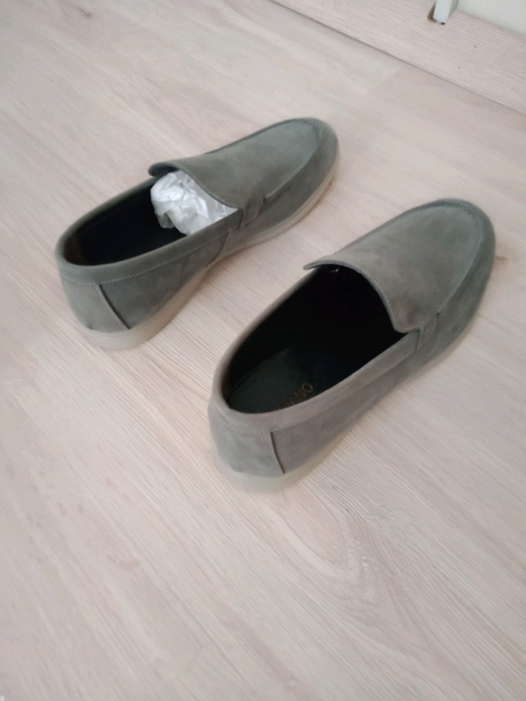 Gri Deri Loafer Ayakkabı - 4