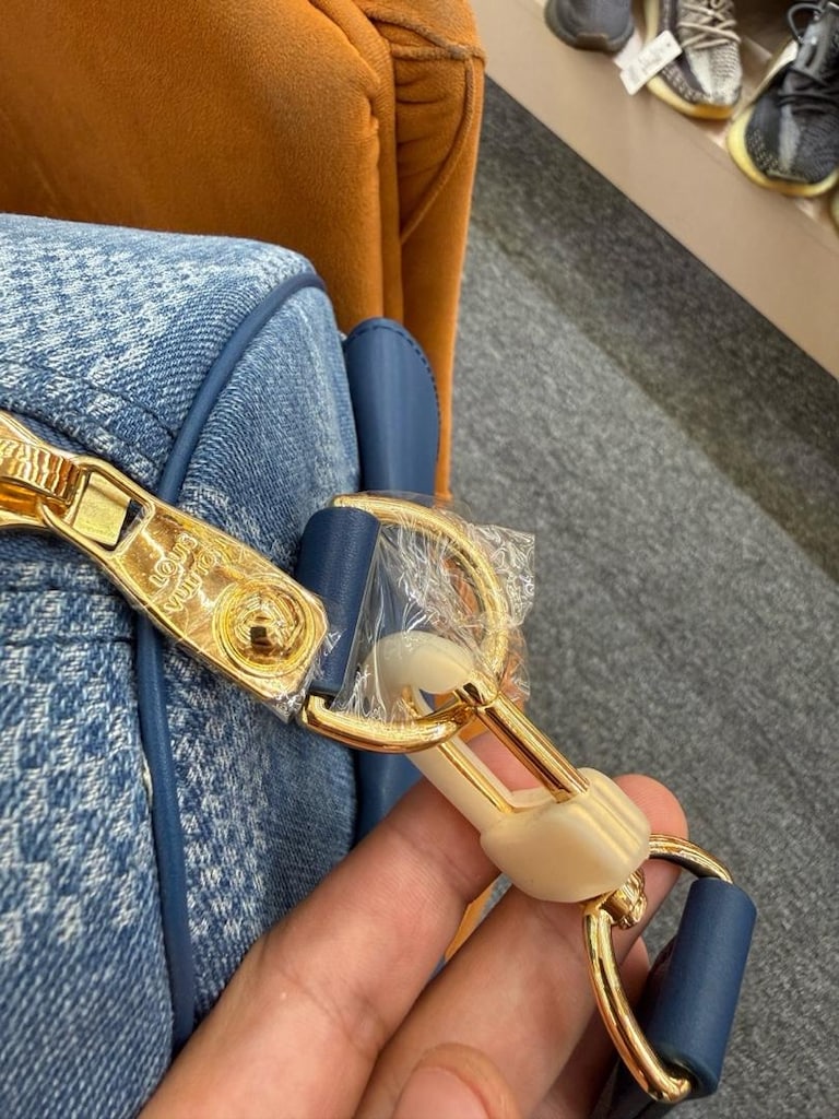 Louis Vuitton Damier Denim Keepall Çanta - 4