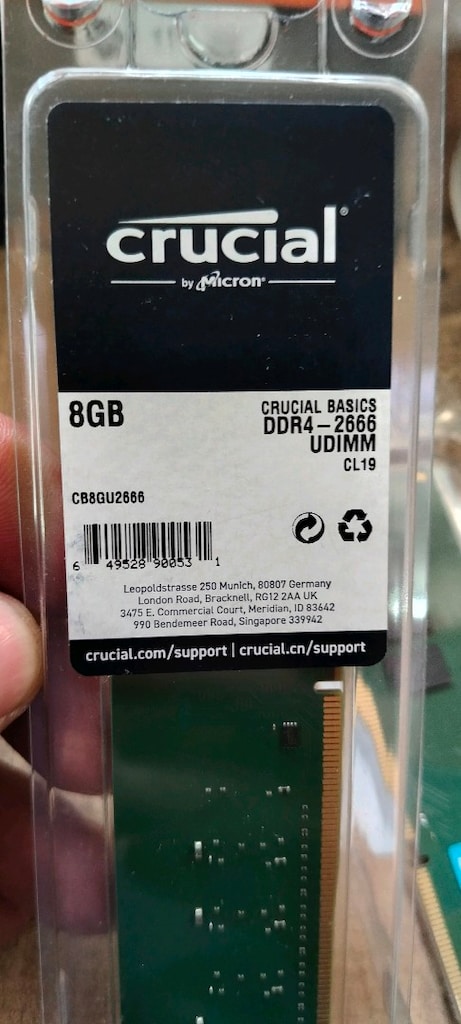 DDR4 CRUCİAL TAM SIFIR 16 GB. - 2