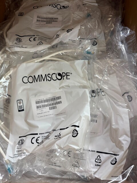 Commscope MiNo6A-WH-1M Cat6A U/UTP 1mt Patch Cord CO199k2-08M001
