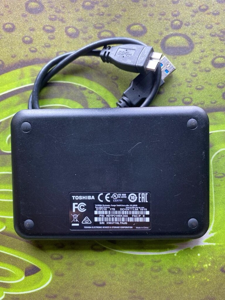 TOSHIBA MQ04UBF100:1000,2 GB DTP210 1TB Portaple Taşınabilir Hdd Disk - 5