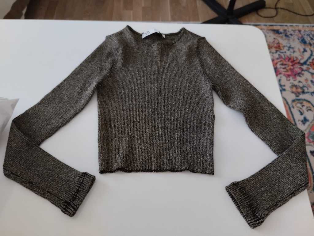 yurtdışı zara crop uzun kollu bluz