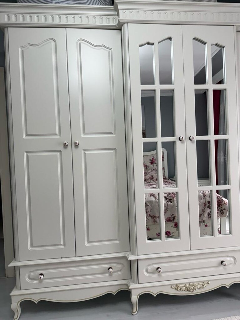COUNTRY LAKE MDF AĞAÇ 6 KAPAKLI BEYAZ GARDROP TEMİZ - 3