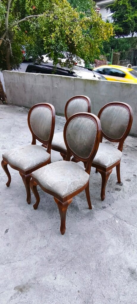 Antika Vintage Aslan Ayaklı Masa Sandalye - 15
