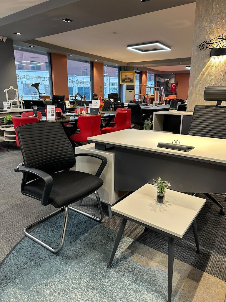 KLAS OFİS ÜSKÜDAR 160x75 AYTAŞI ANTRASİT GRİ EKO OFİS TAKIMI - 6