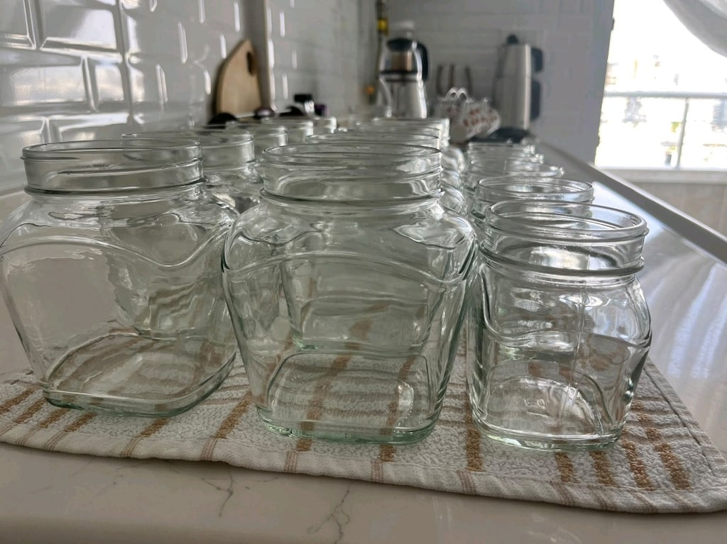10 adet 500 ml 5 adet 300 ml cam kavanoz - 2