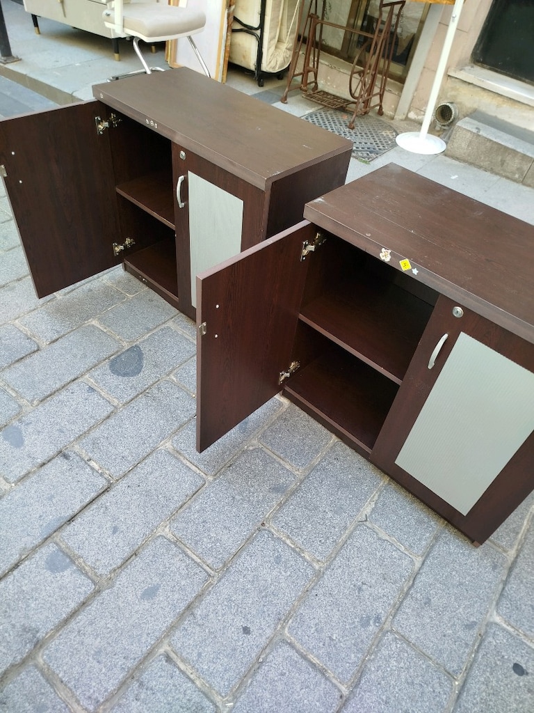 2 adet 2 kapılı yarım boy raflı dolap - 6