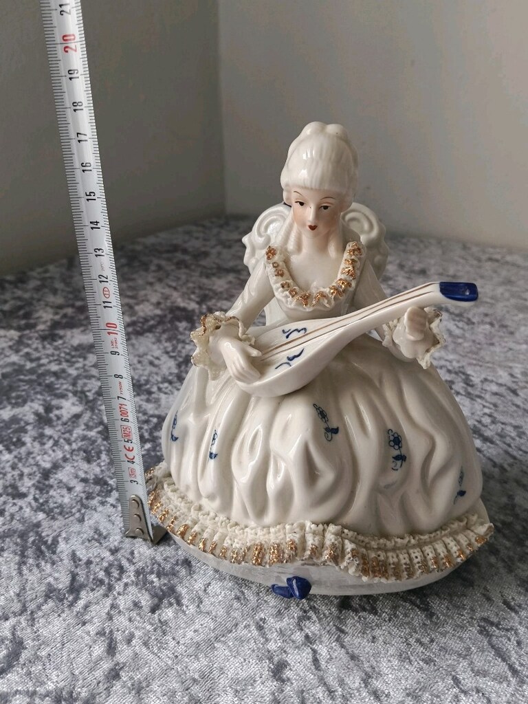 Vintage porselen biblo müzikli dönen - 5