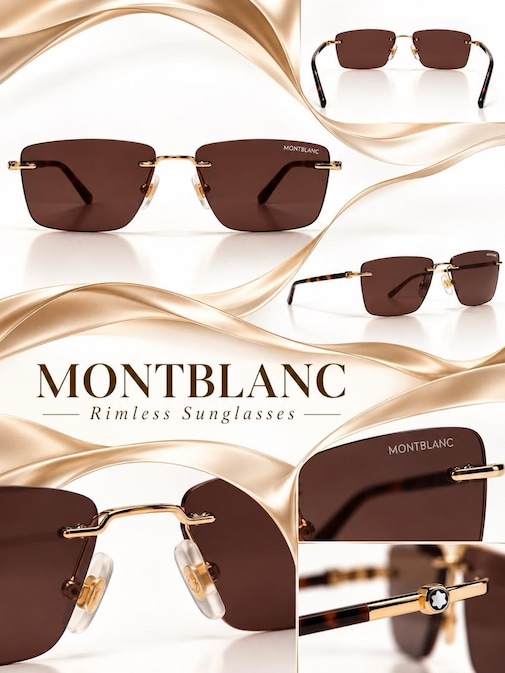 Montblanc MB0429S 005 Güneş Gözlüğü – Gold/Brown – 56-17-145