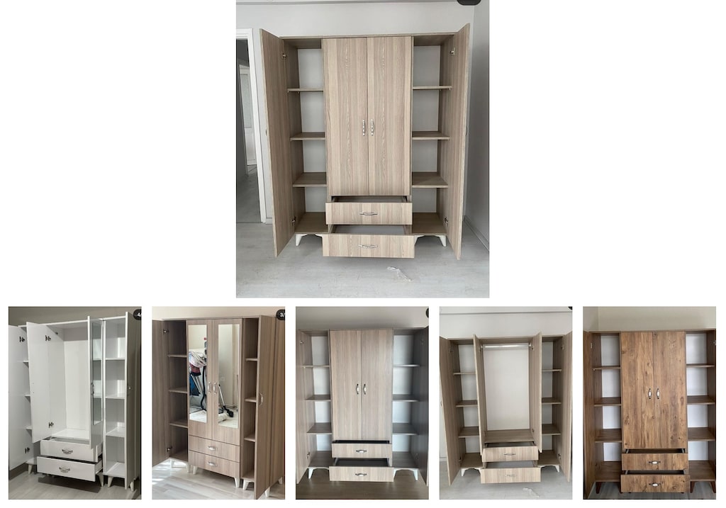 4 kapaklı elbise dolabı qiqdsycqui - 6