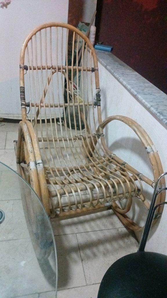 bambu sallanan sandalye