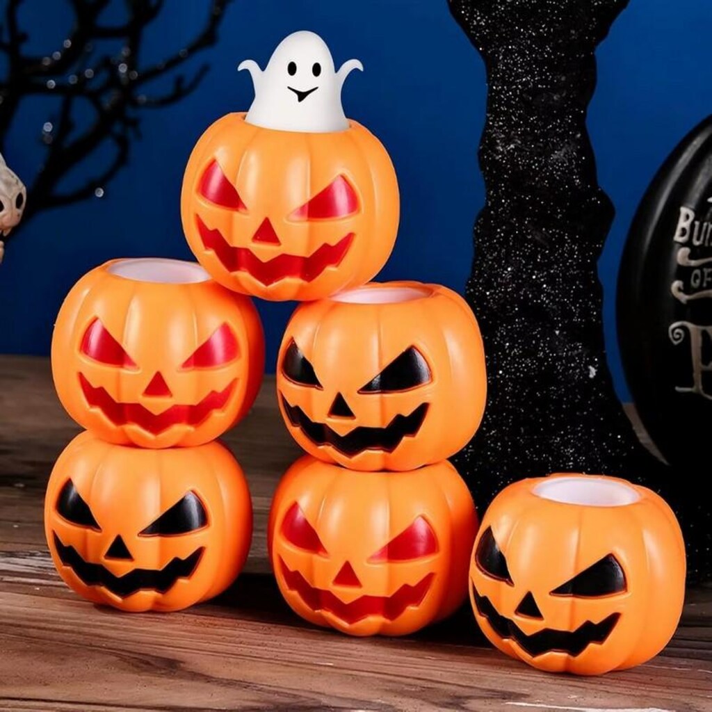 2 adet Halloween Cadılar Bayramı silikon balkabağı oyuncak dekor