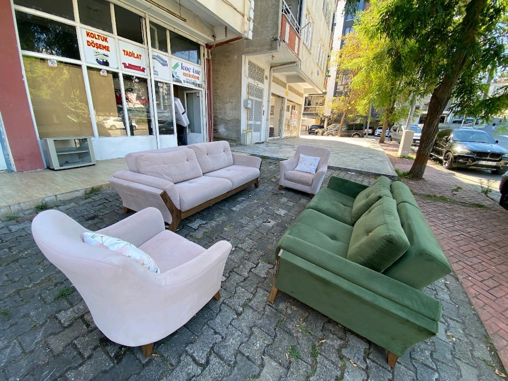 KOLTUK TAKIMI+ KONSOL + MASA SANDALYE+ AYNA SÜPER ÜRÜNLER TEMİZ - 6