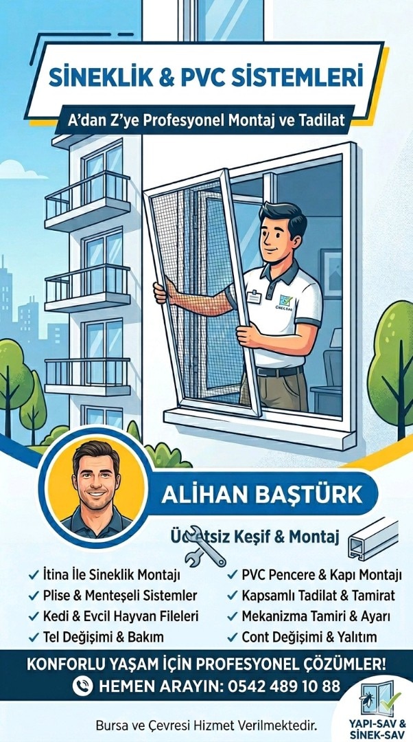 pvc sineklik pvc tamiratı