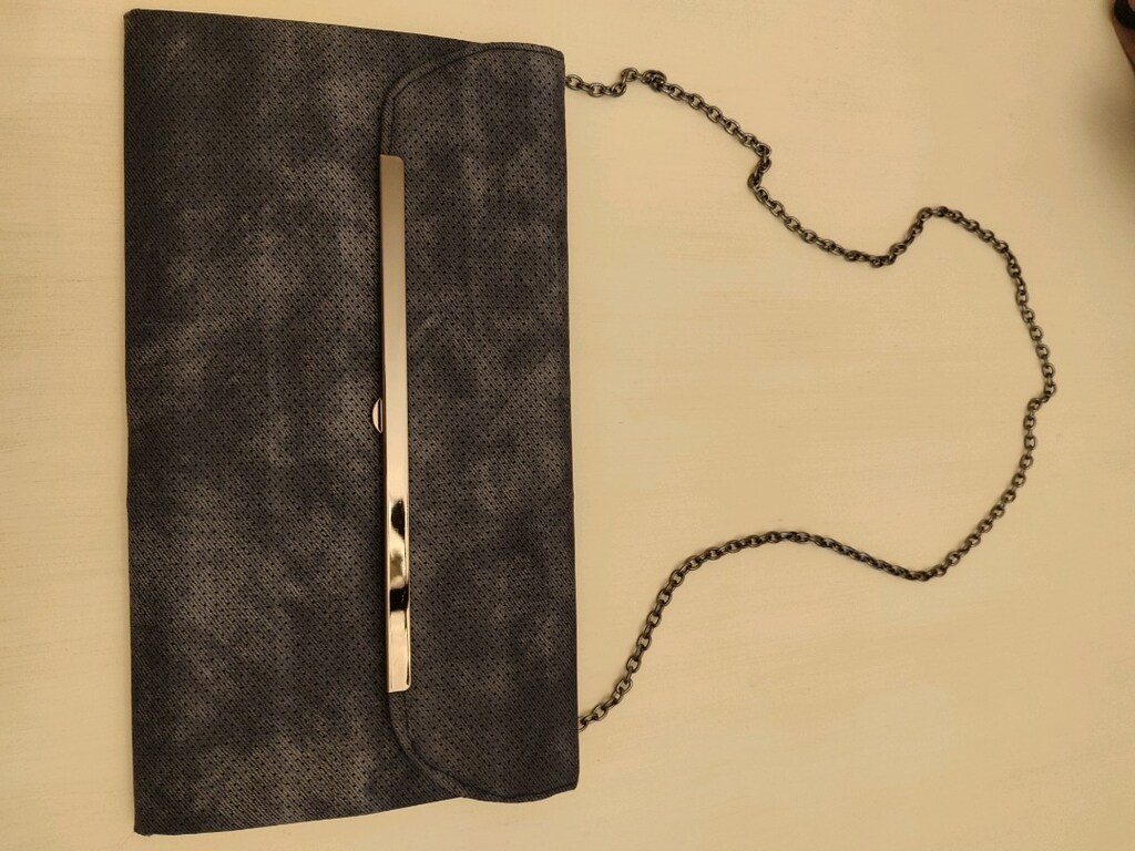 MUDO clutch çanta. sıfır ürün. antrasit renginde