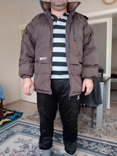 XL sıfır kalın mont
