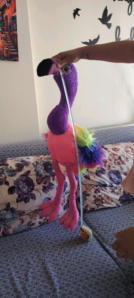 2 adet Renkli 70 cm peluş flamingo - 13