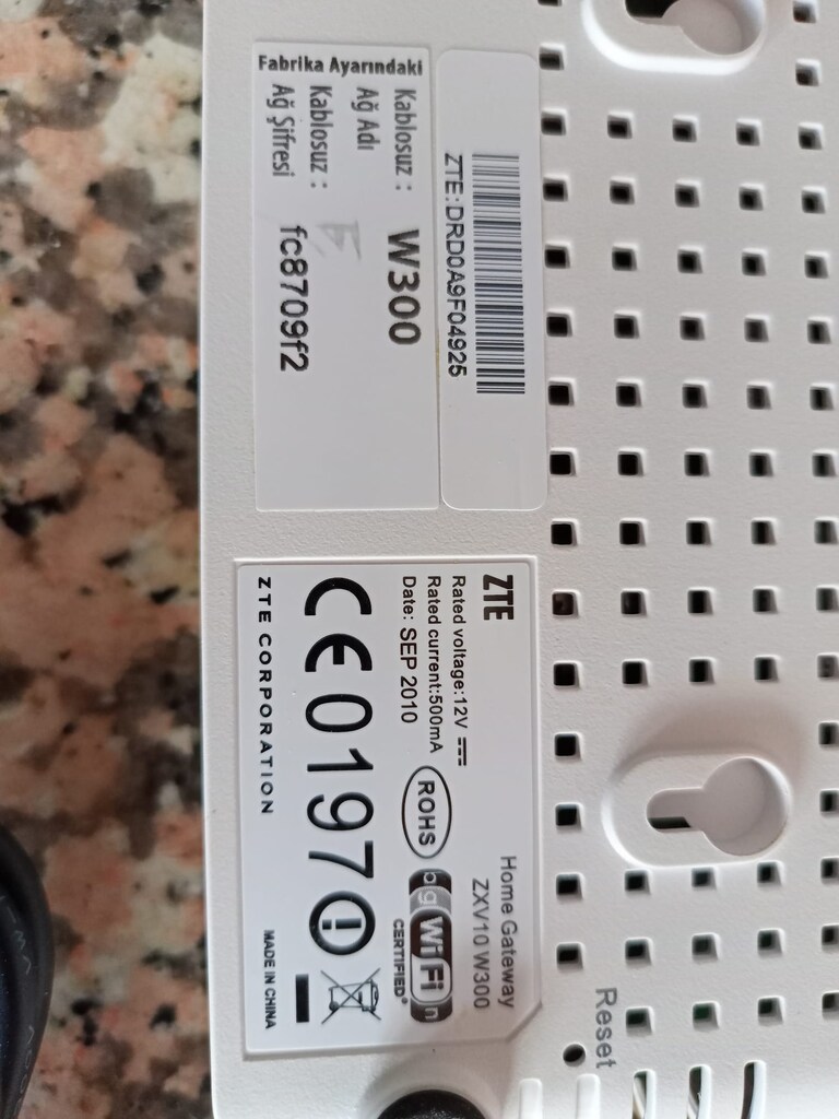 ZTE W300 Kablosuz ADSL2+ Modem / Router - TAM SET - 2