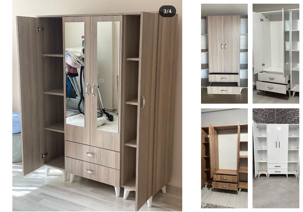 4 kapaklı elbise dolabı jqspznzrbr - 5