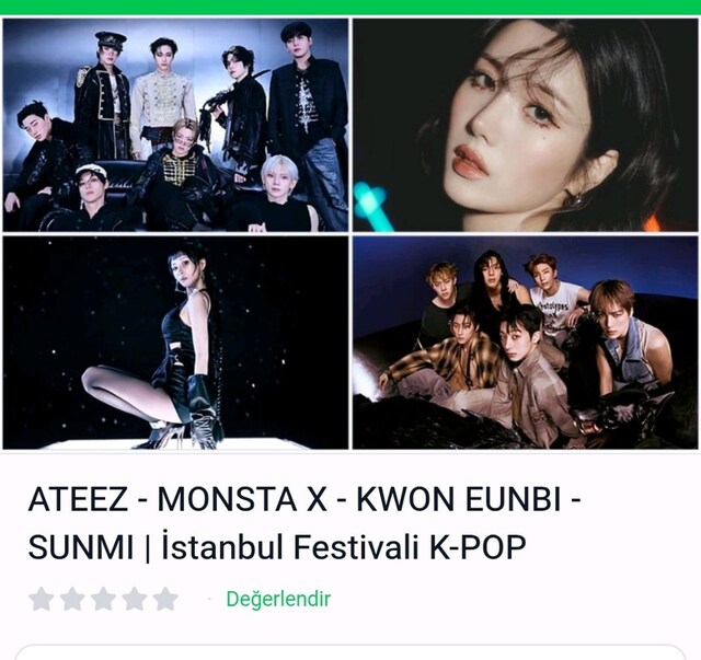 Ateez Monstax Kwon Eunbi Sunmi Konser