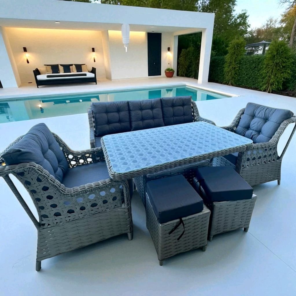 rattan bahçe balkon mobilyasi, koltuk takımı - 3