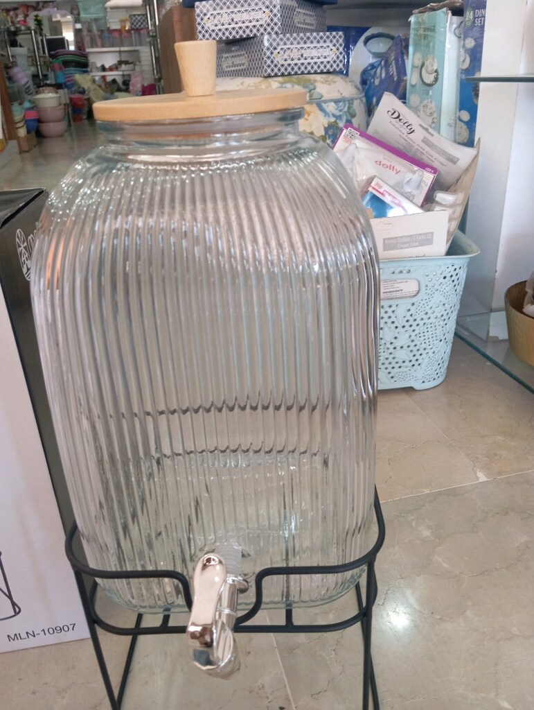8 litre metal ayaklı cam şerbetlik - 2
