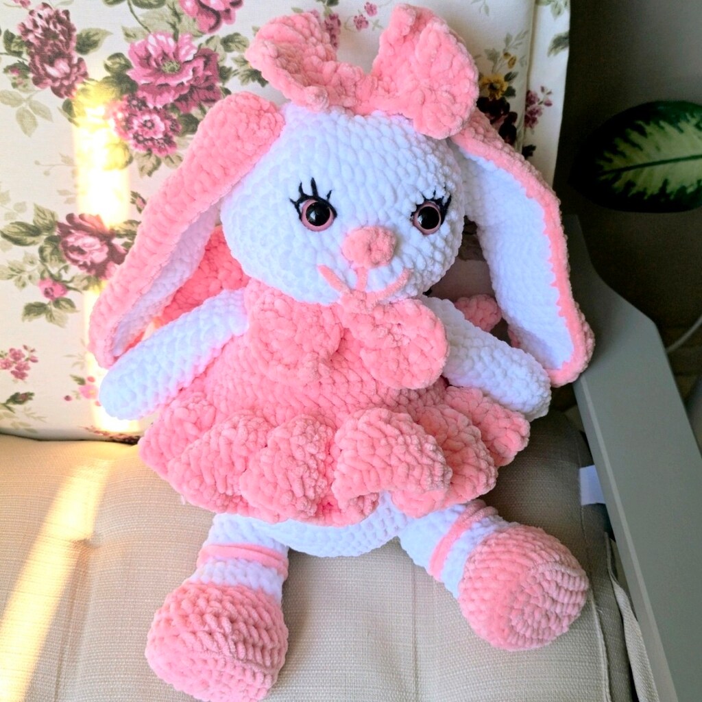 Amigurumi tavşan 50 cm oyun ve uyku arkadaşı - 14