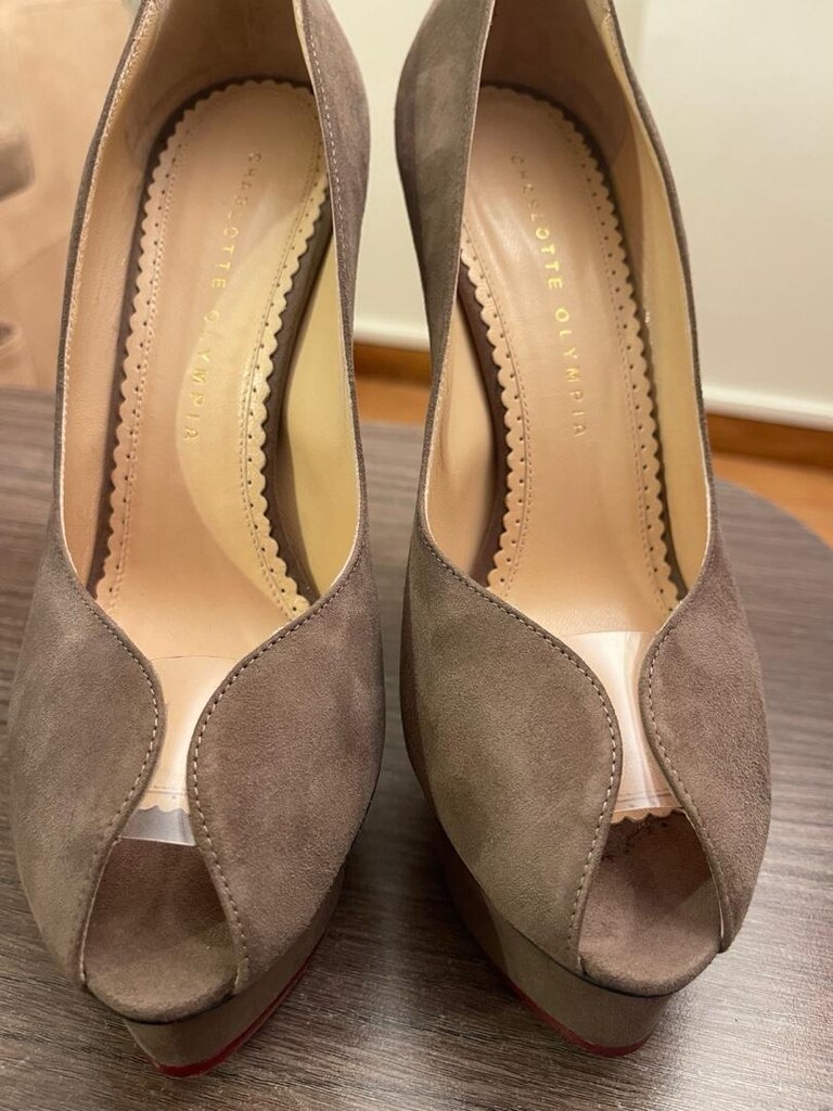 Charlotte Olympia Süet Topuklu Ayakkabı - 9