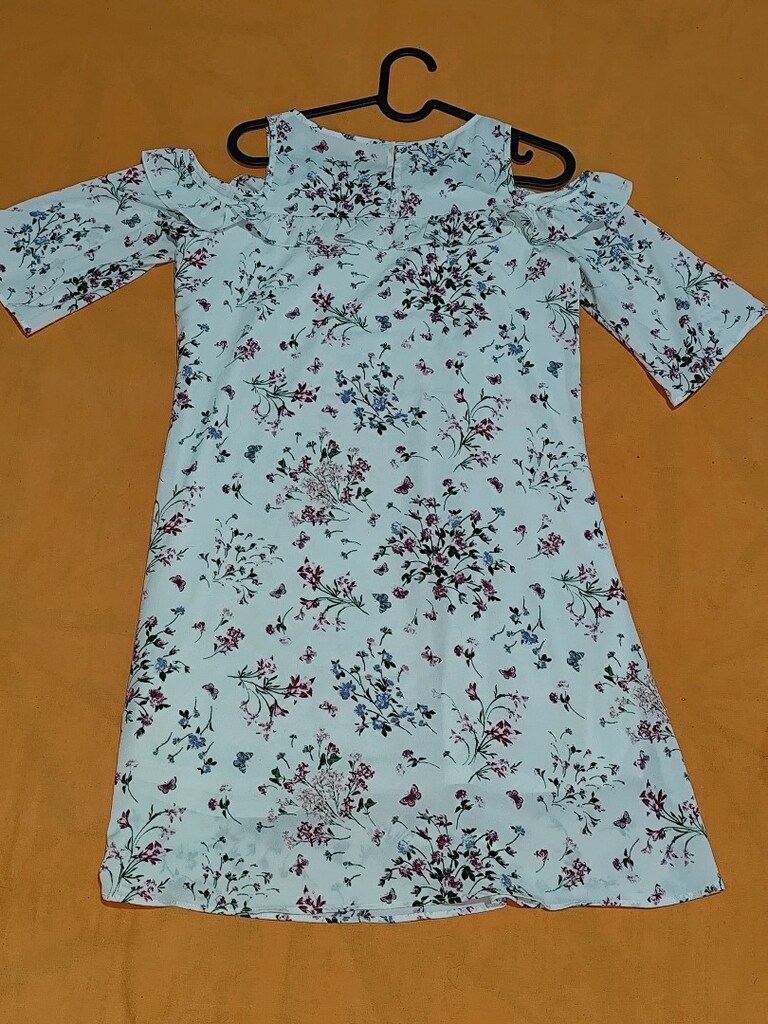 DeFacto Çiçek Desenli Beyaz Mini Elbise S 36 - 6