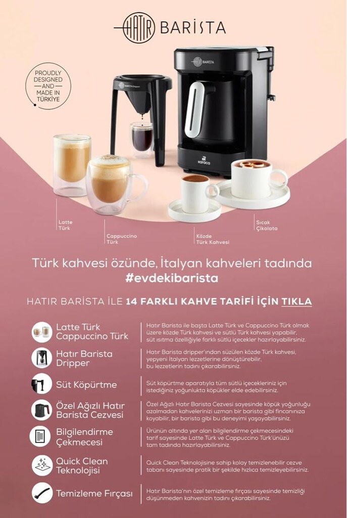 KARACA Sıfır Ürün Kahve Makinesi Hatır E225 - 6