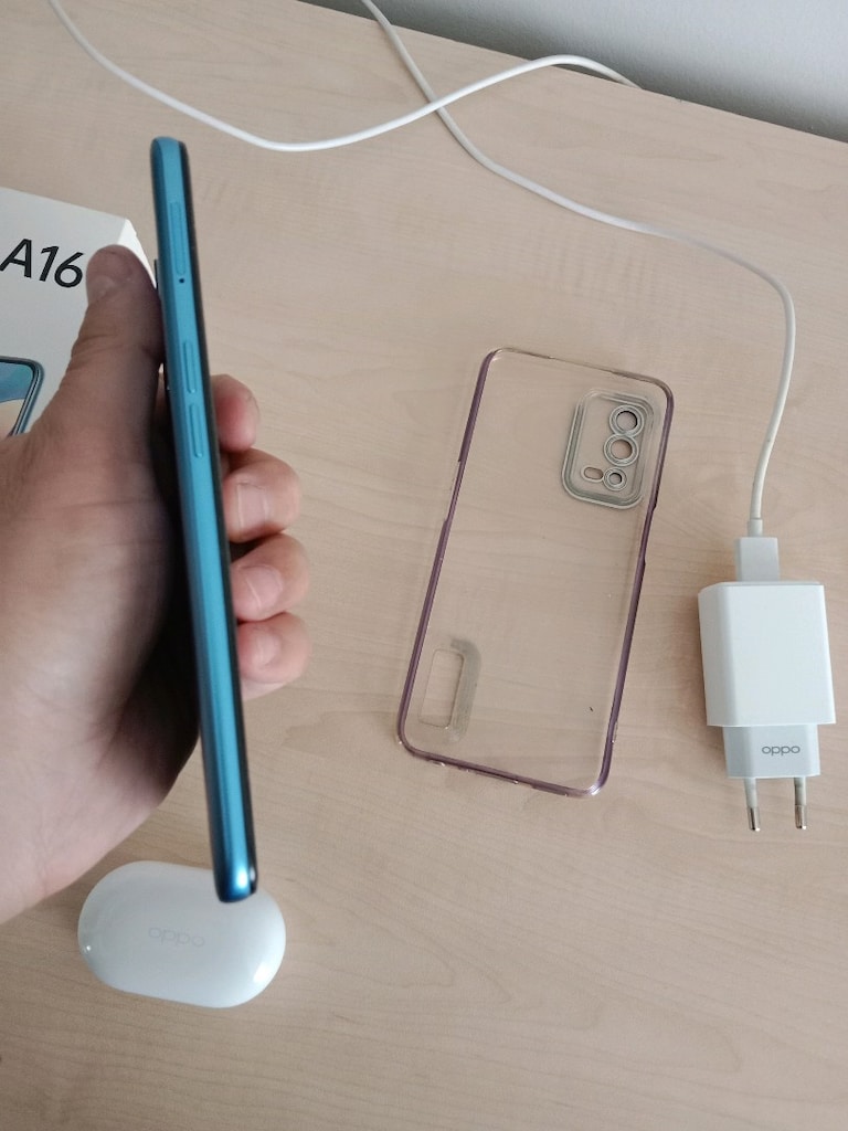Oppo A16 4GB/64 GB Orjinal şarj var Tamir görmemiş renk Pearl mavi - 5