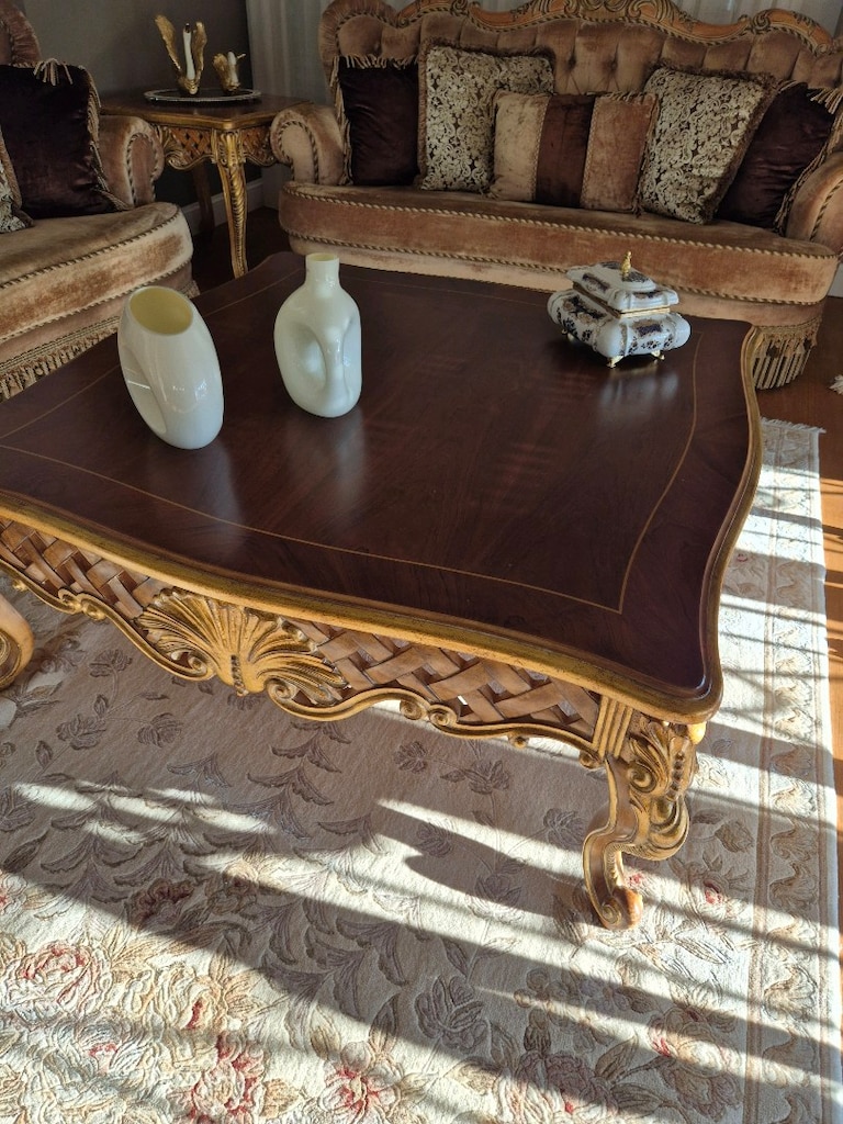Vintage Oymali Varaklı Salon Takımi - 5