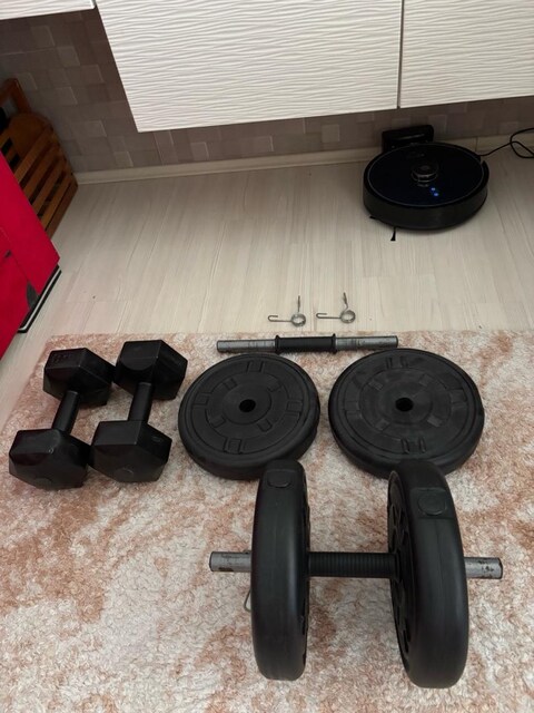 2 Adet 7.5-7.kg Set 2 Adet 5kg Plastik Dambıl
