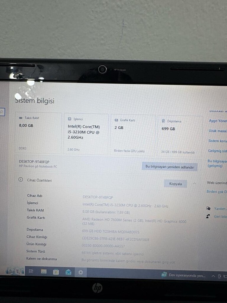 HP Pavilion G6 Notebook – i5 İşlemci / 8 GB RAM / Çift Ekran Kartı - 3
