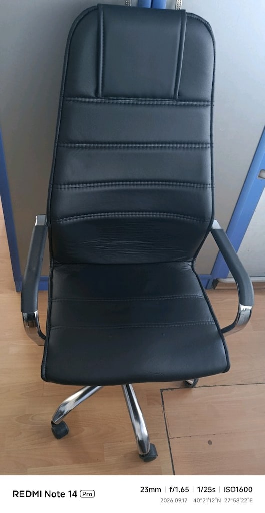 2 adet 2.el Deri Ofis Sandalyesi - 4