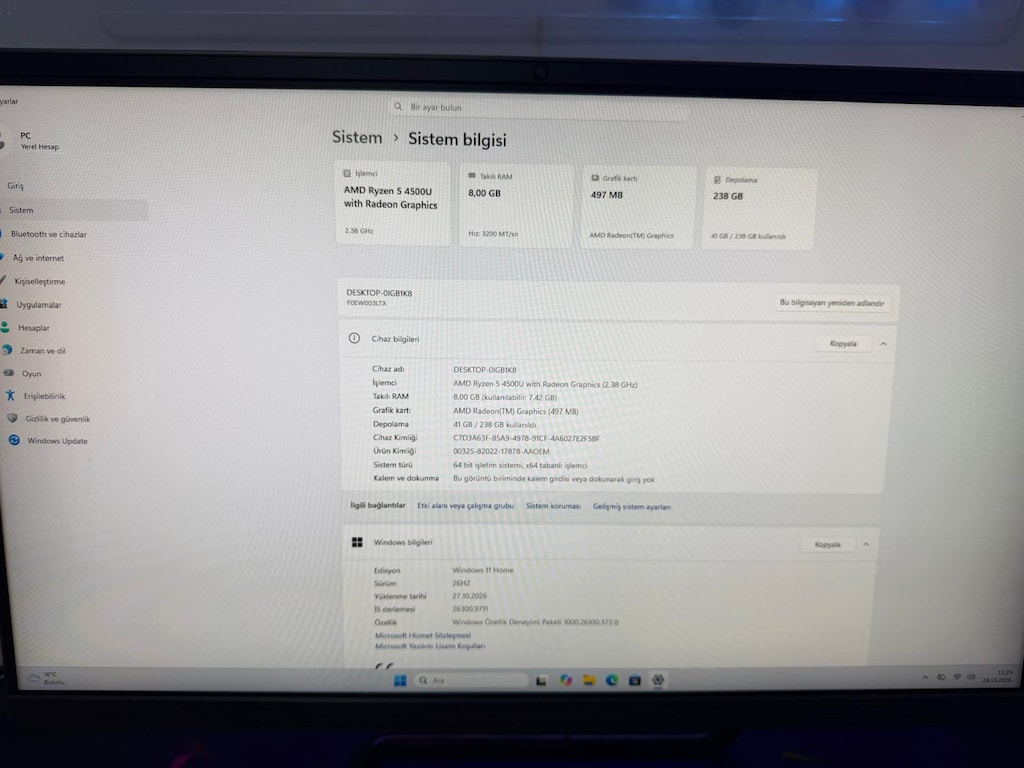 Lenovo AIO 3 24ARE06 Ryzen 5 4500U 8GB 256GB 23.8 FHD - 2