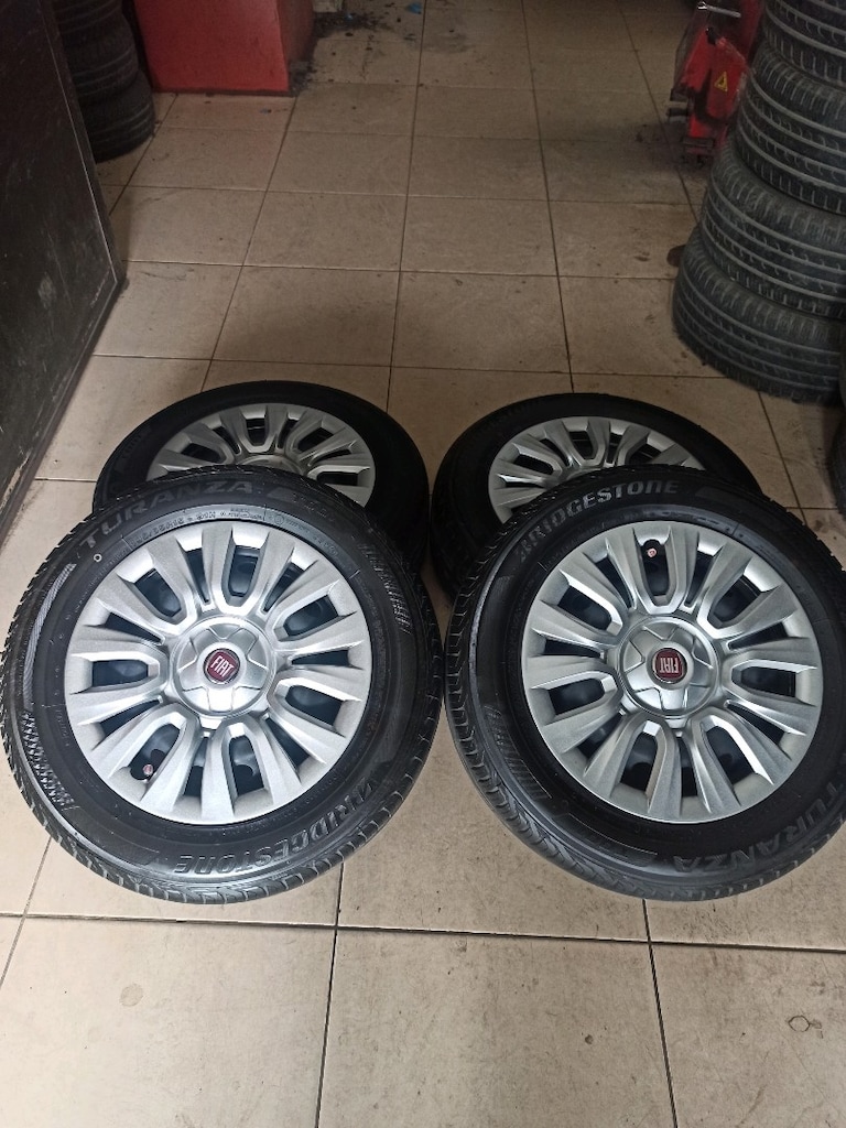 5×98 FİAT EGEA DOBLO FİORİNO 15 İNÇ ORJİNAL JANT LASTİK KAPAK TAKIMI - 4