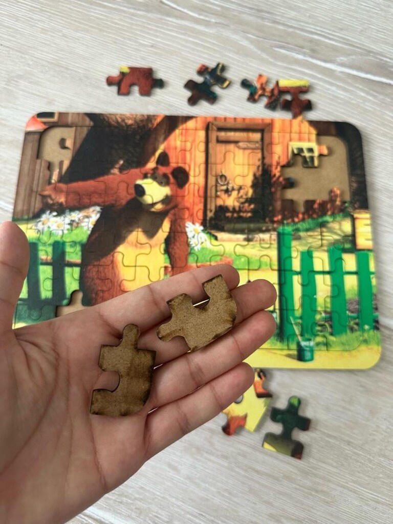 Maşa ve Koca Ayı 54 Parça Ahşap Puzzle Yapboz - 3