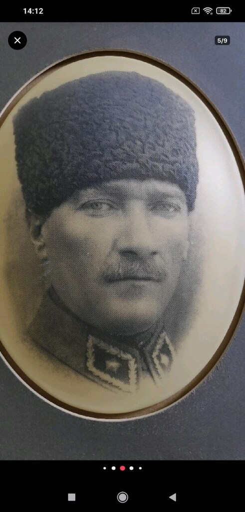 Ahşap Çerçeveli Tarihi Atatürk Fotoğrafı - 4