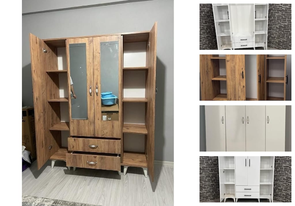 4 kapaklı elbise dolabı ikhcjcribu - 3