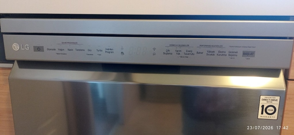 LG Inverter direck Drive buhar programlı bulaşık makinesi - 2