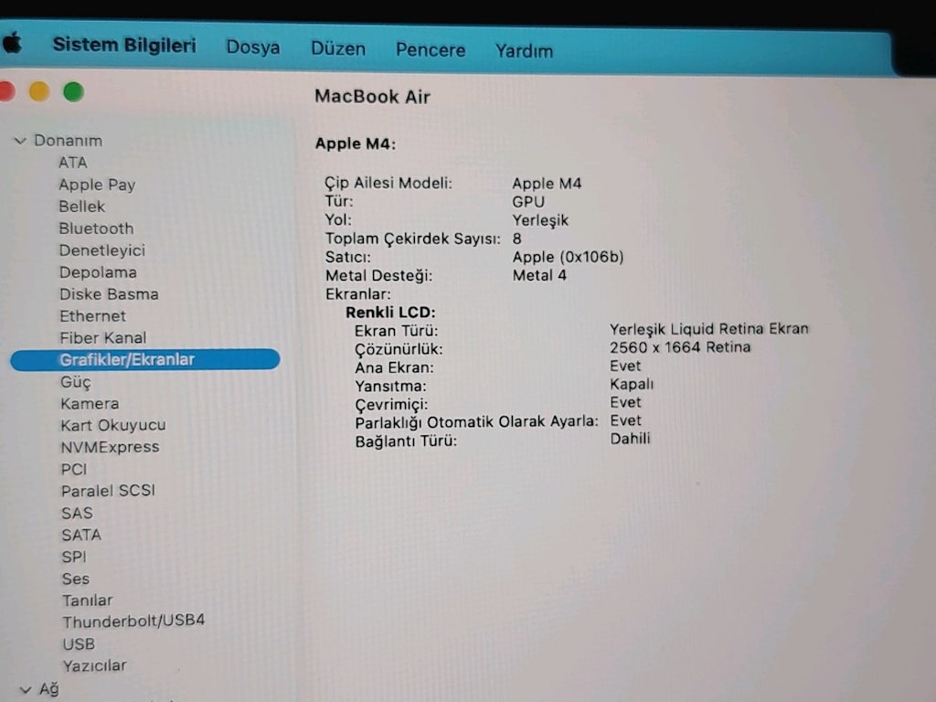 17 AY GARANTİLİ MACBOOK AİR M4 ÇİP PİL DEVRİ 78 - 9