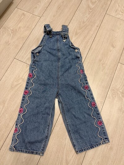 Zara çocuk jean tulum salopet