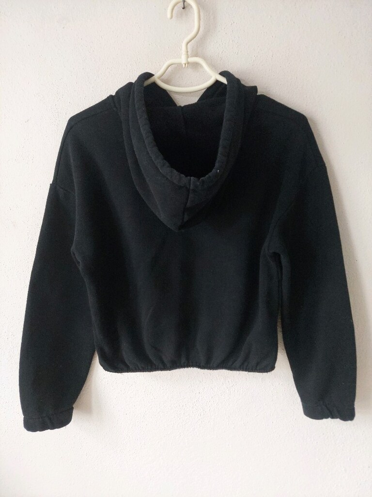 Ellie1984 Crop Kapşonlu Sweatshirt-hoodi - 6