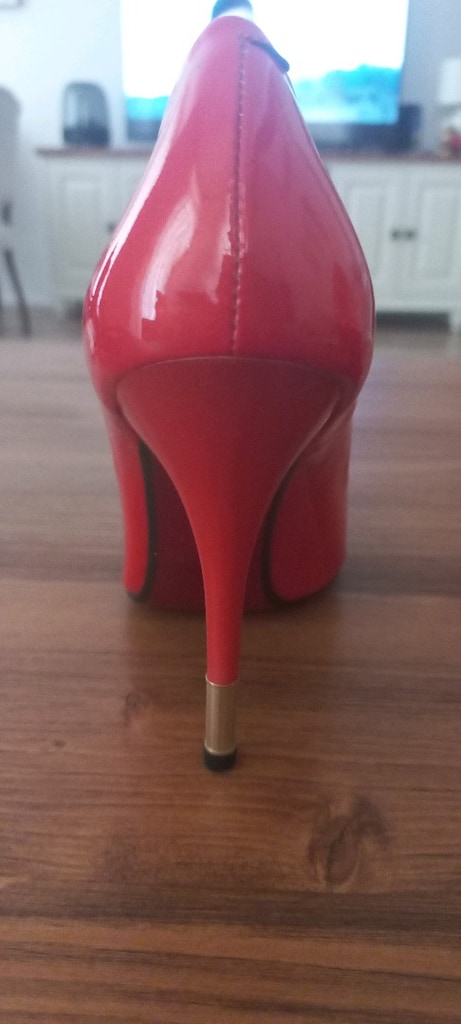 Kırmızı Rugan Stiletto Ayakkabı - 6